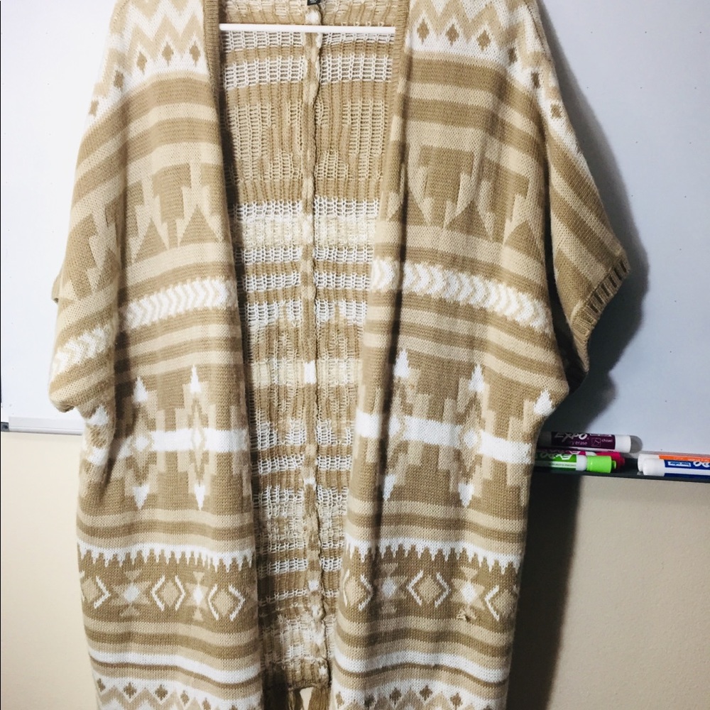 Patterned poncho